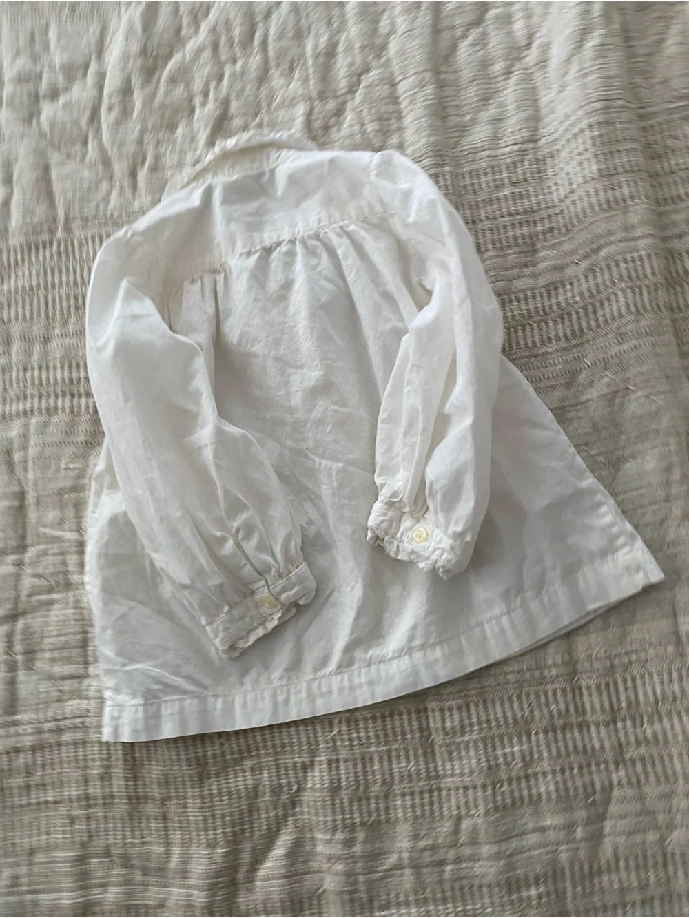 Vintage Ralph Lauren White cream Cotton Button-Up Shirt size 18 months